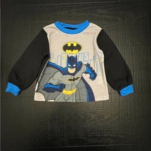 🤎EUC “Batman” Long Sleeve Pajama Top Toddler 3T, 100% Polyester Flame Resistant